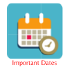 List of important dates relevant to the student's school year.